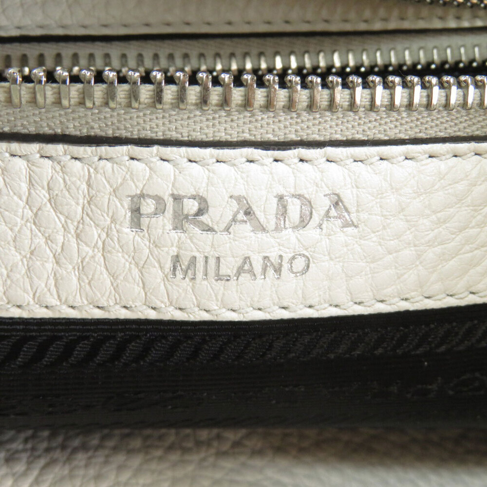 Prada Vitello Phenix leather shopping tote bag White - Picture 6 of 11